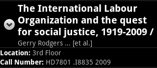 a list of library books, including details about each book